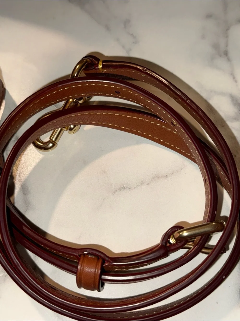 Coach Brown Leather Shoulder Bag with Gold Hardware